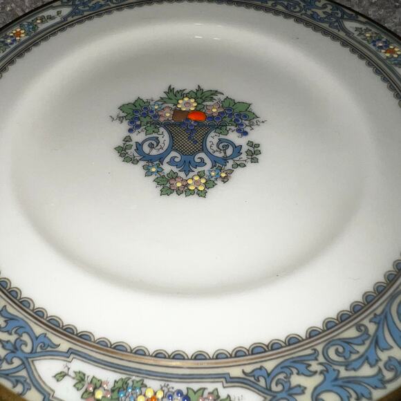 Lenox Autumn Collection bread plate set Blue and Gold fine Dinnerware - Picture 3 of 5